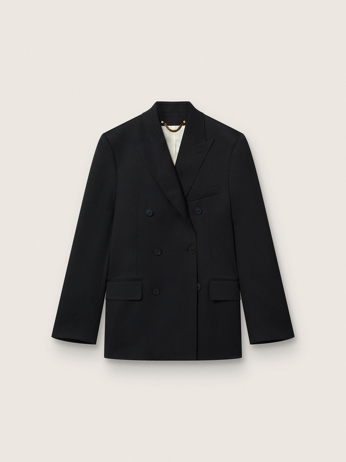 Blazer croisé noir pour homme avec fermeture boutonnée — Golden Goose
