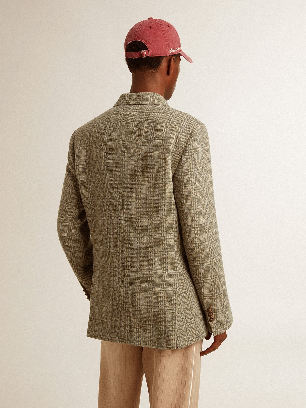 Golden Goose - Men's double-breasted blazer in Shetland wool in 