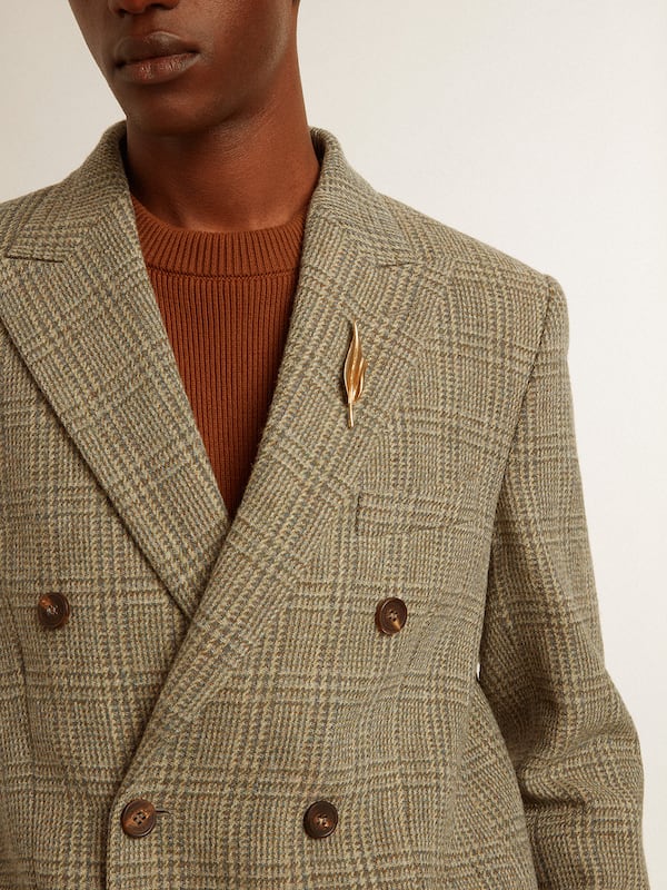 Golden Goose - Men's double-breasted blazer in Shetland wool in 