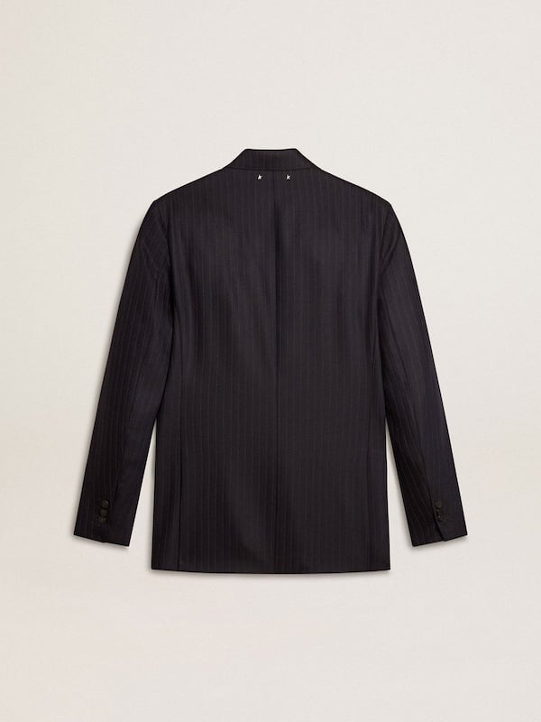 Golden Goose - Men's midnight blue wool double-breasted blazer in 