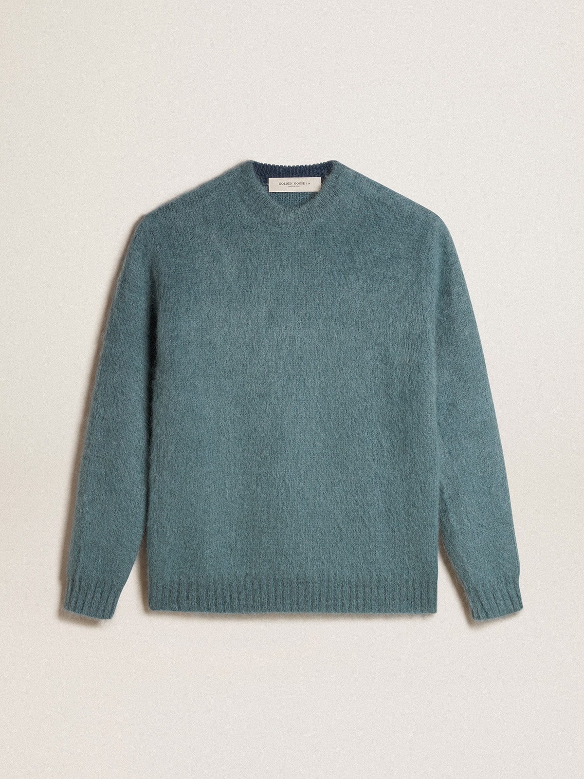 Golden Goose - Maglione in mohair color azzurro polvere in 