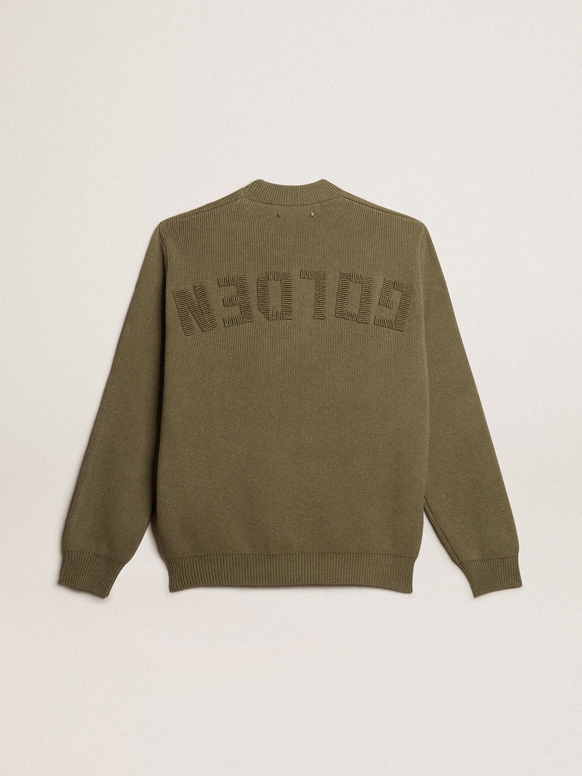 Golden Goose - Men’s round-neck sweater in cotton with logo on the back in 