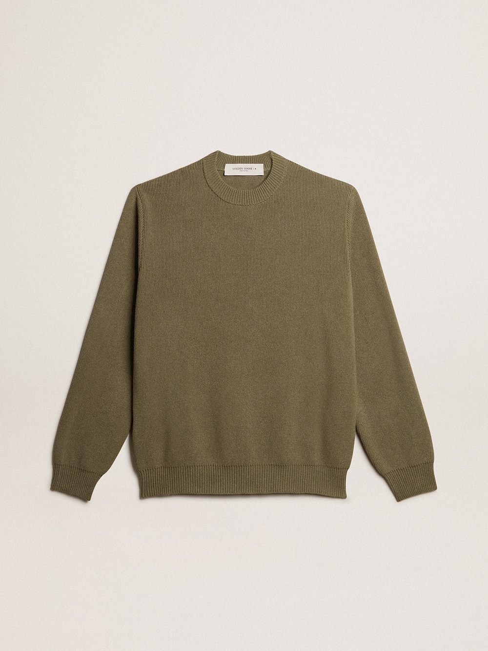 Golden Goose - Men’s round-neck sweater in cotton with logo on the back in 