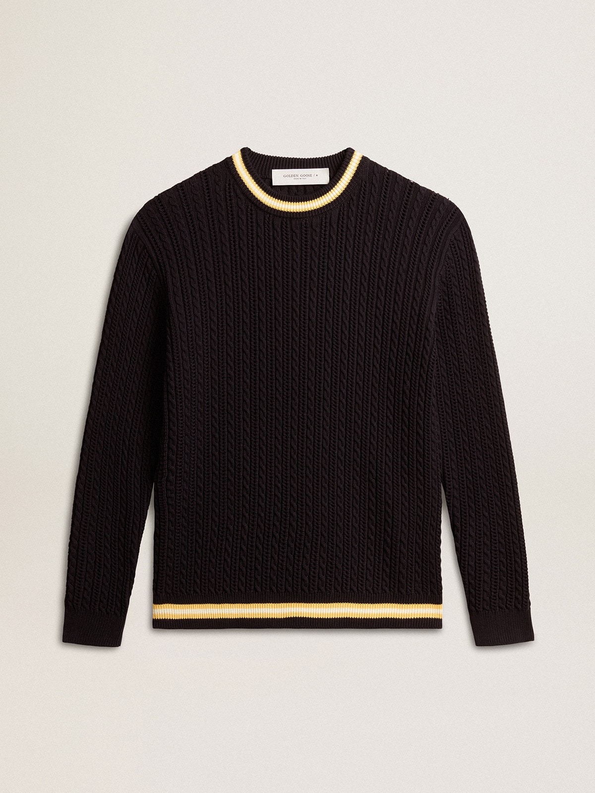 Mens black and gold sweater best sale