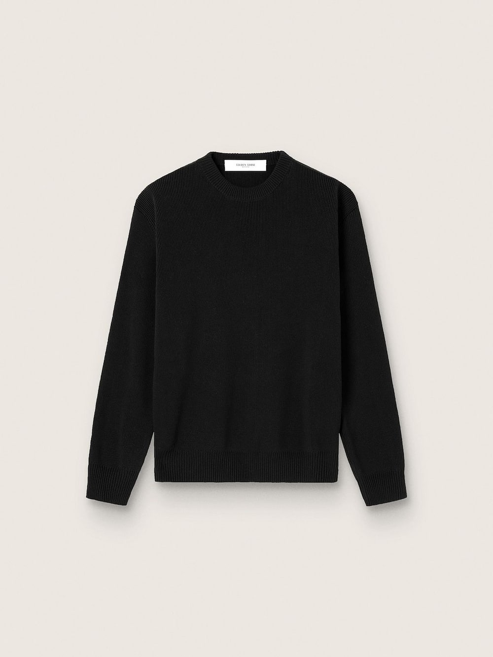 Pull ras-du-cou homme en coton noir — Golden Goose