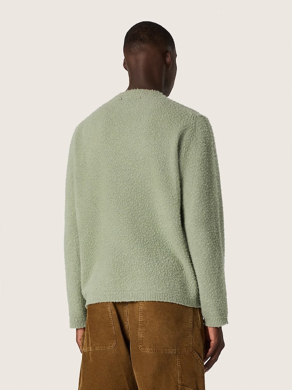 Golden Goose - Men's sweater in Casentino-effect mint-green wool in 