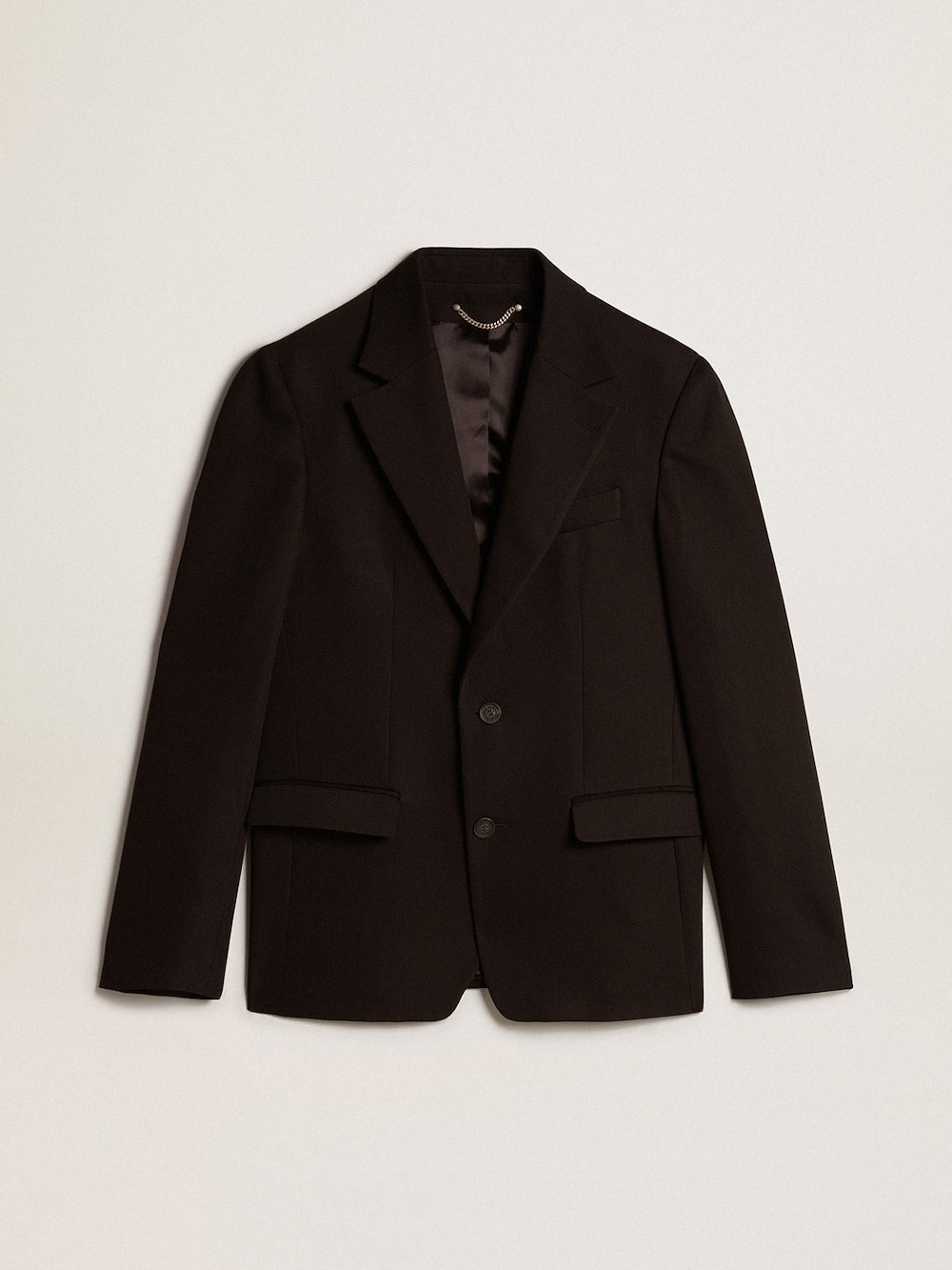 Golden Goose - Black wool and viscose blend single-breasted blazer in 