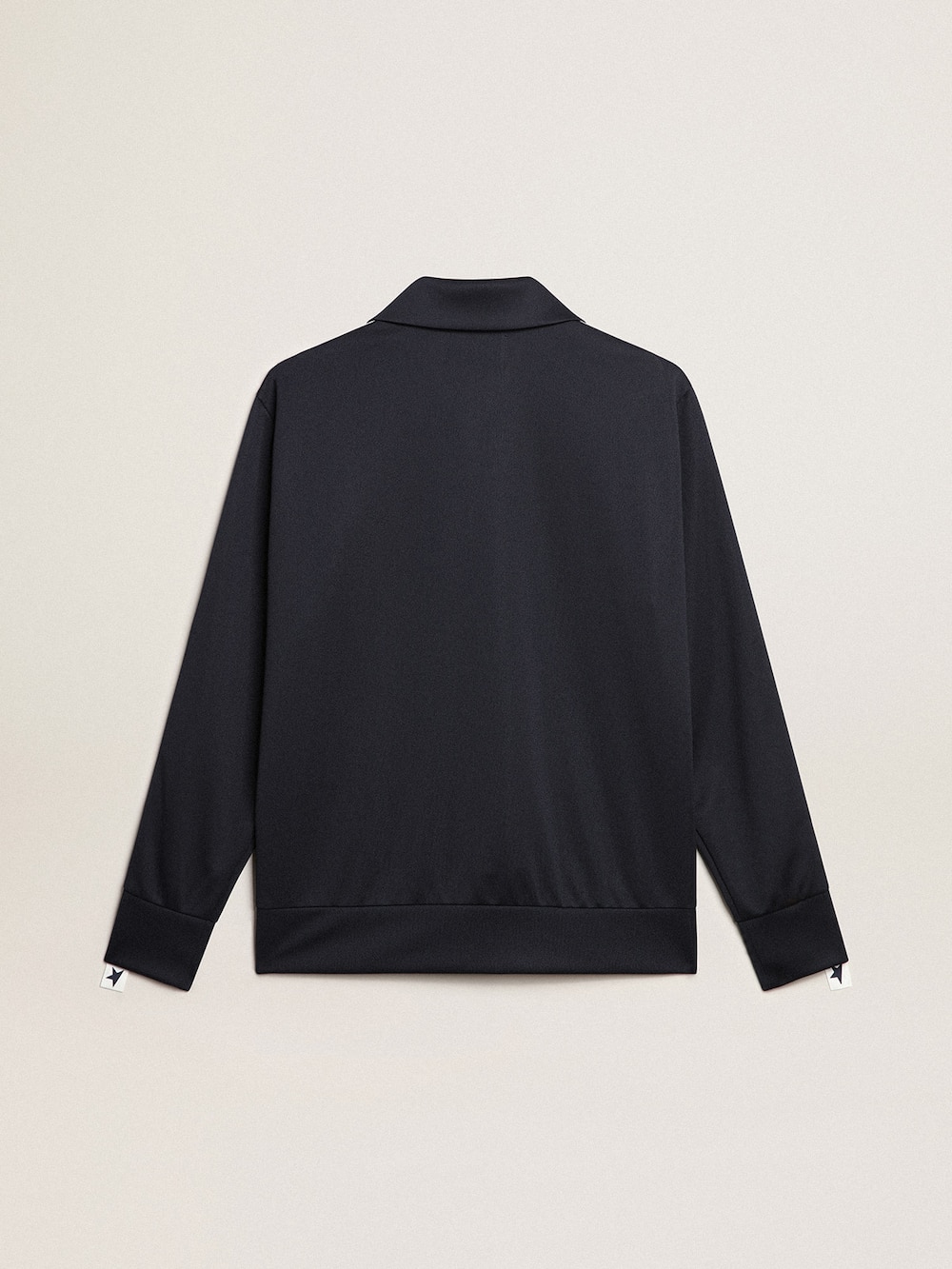 Golden Goose - Dark blue sweatshirt with white strip and contrasting blue stars in 