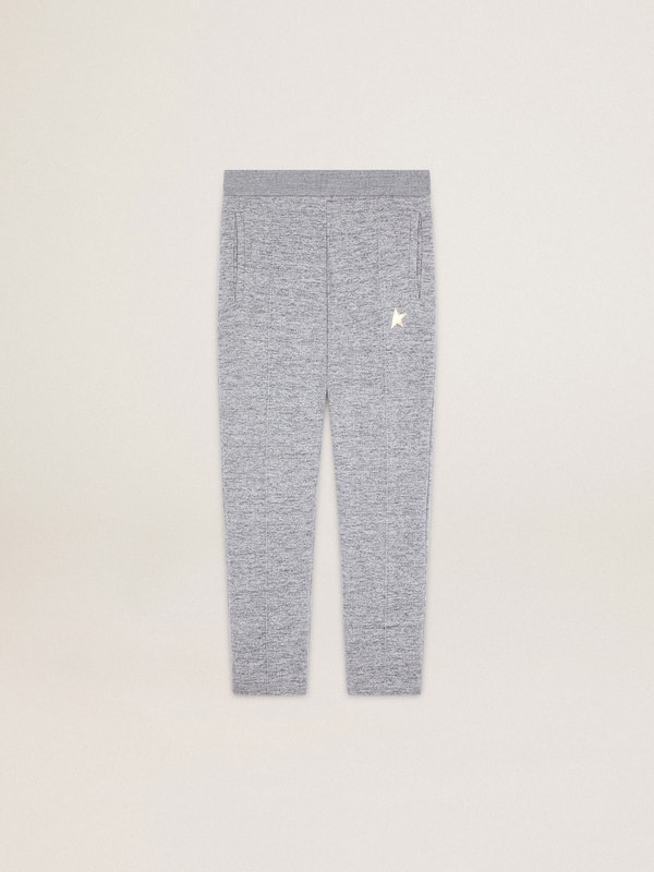 Golden Goose - Men's gray joggers with gold star on the front in 