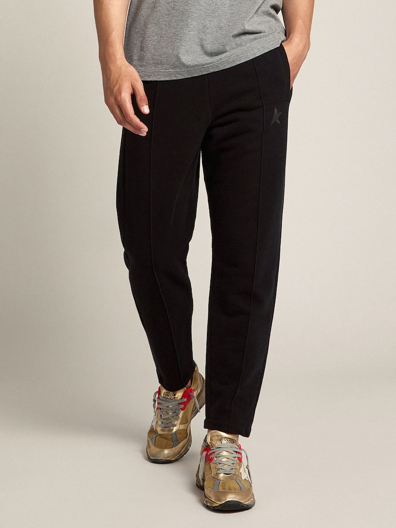 Golden Goose - Pantalon de jogging homme noir avec &eacute;toile sur le devant in 
