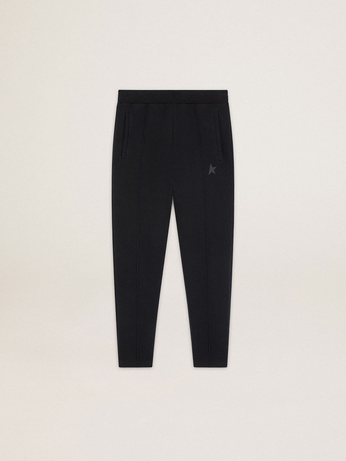 Golden Goose - Pantalone jogging da uomo color nero con stella sul davanti in 