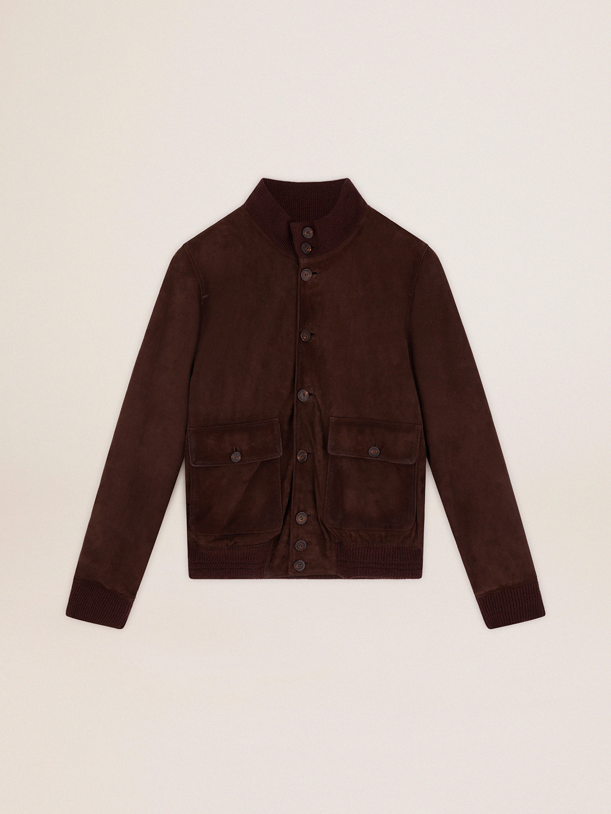 Veste Golden Collection en daim marron foncé — Golden Goose