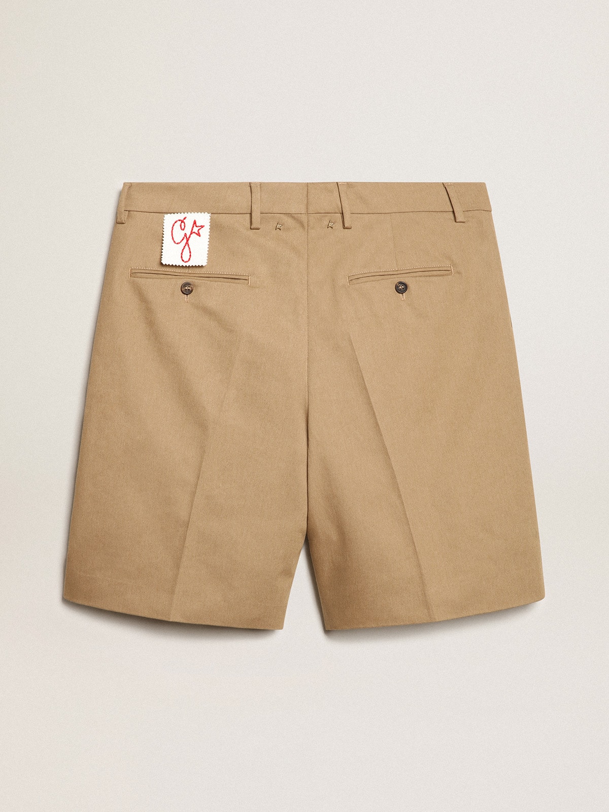 Golden Goose - Men's Bermuda shorts in beige cotton in 