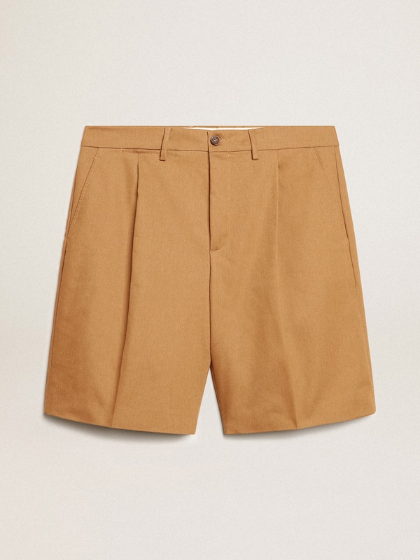 Golden Goose - Men's Bermuda shorts in beige cotton in 