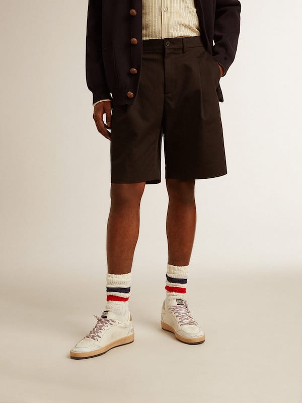 Golden Goose - Men's Bermuda shorts in black cotton in 