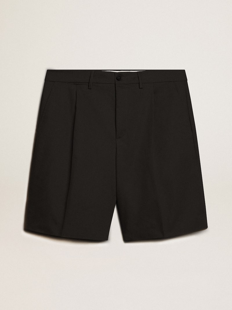 Bermudas de hombre en algodón de color negro