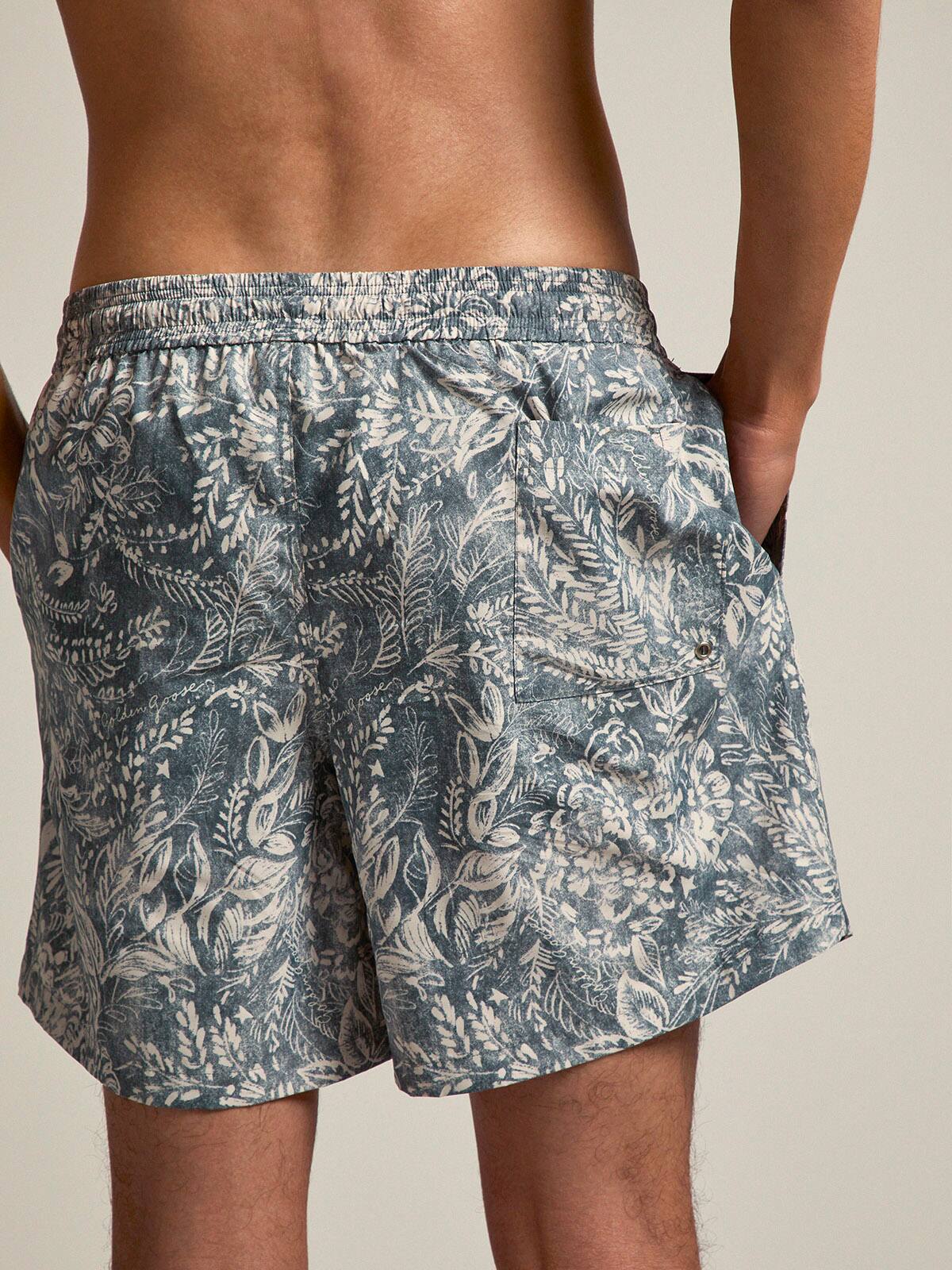 Golden Goose - Vintage blue boxers with contrasting white print in 
