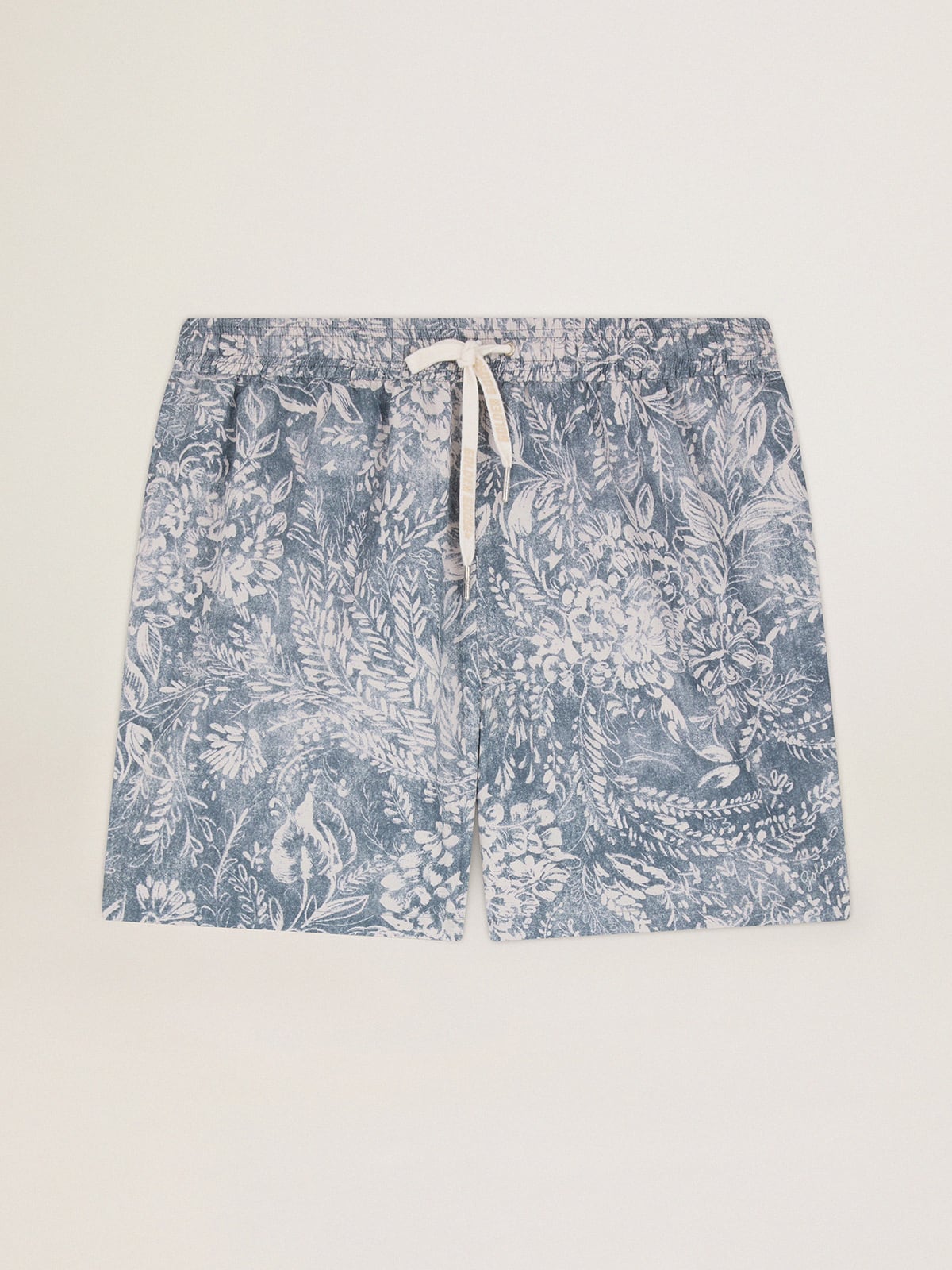 Golden Goose - Vintage blue boxers with contrasting white print in 