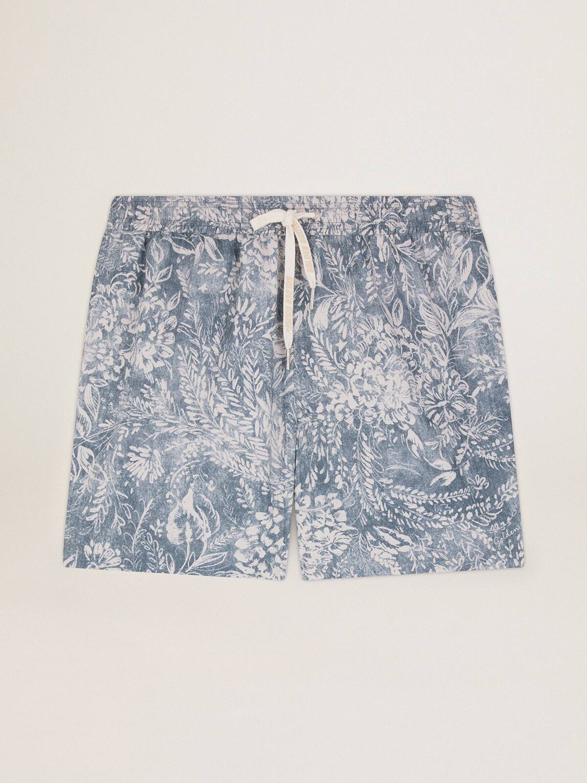 Golden Goose - Vintage blue boxers with contrasting white print in 
