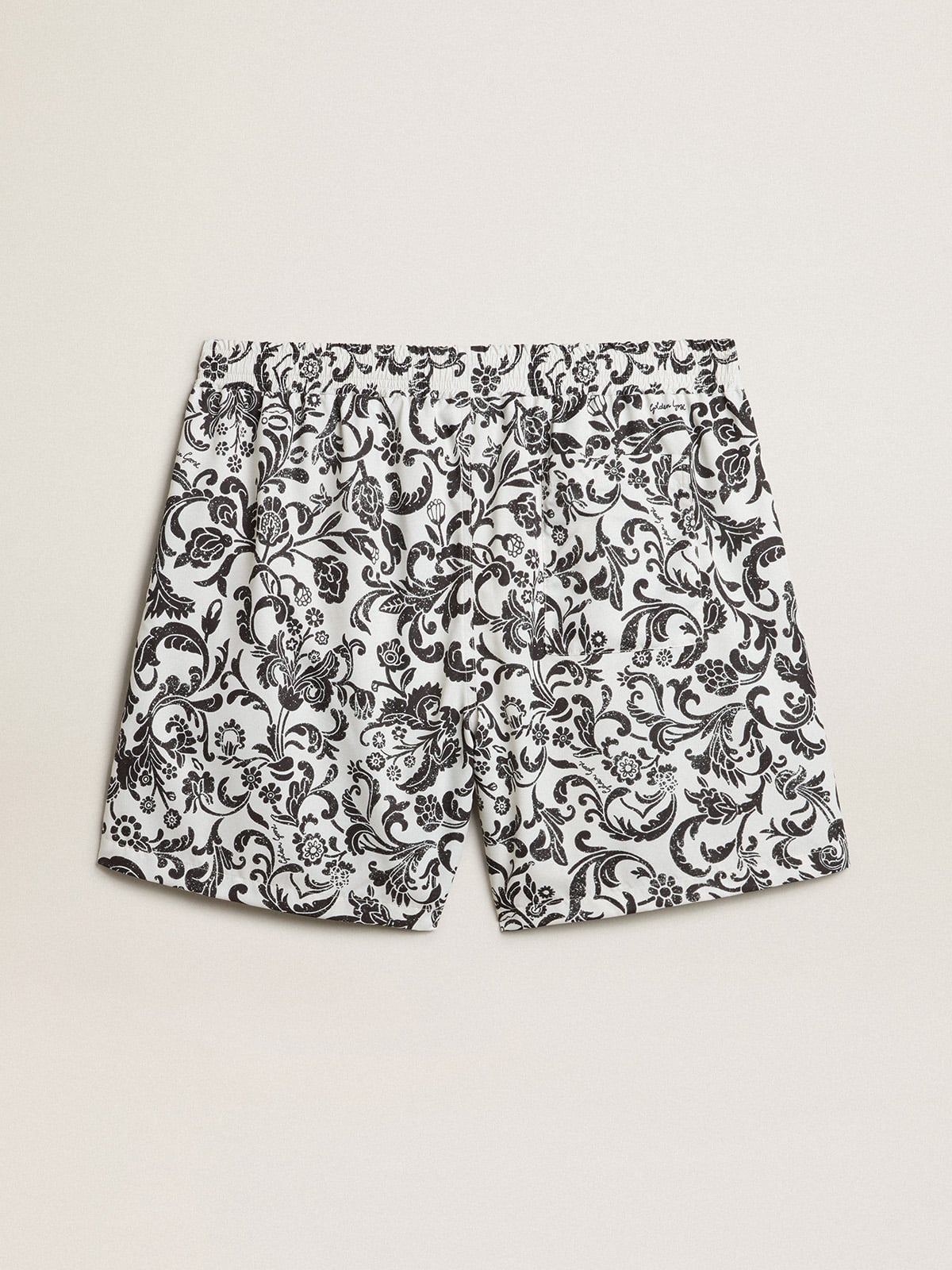 Golden Goose - Swim shorts with all-over black and white print in 