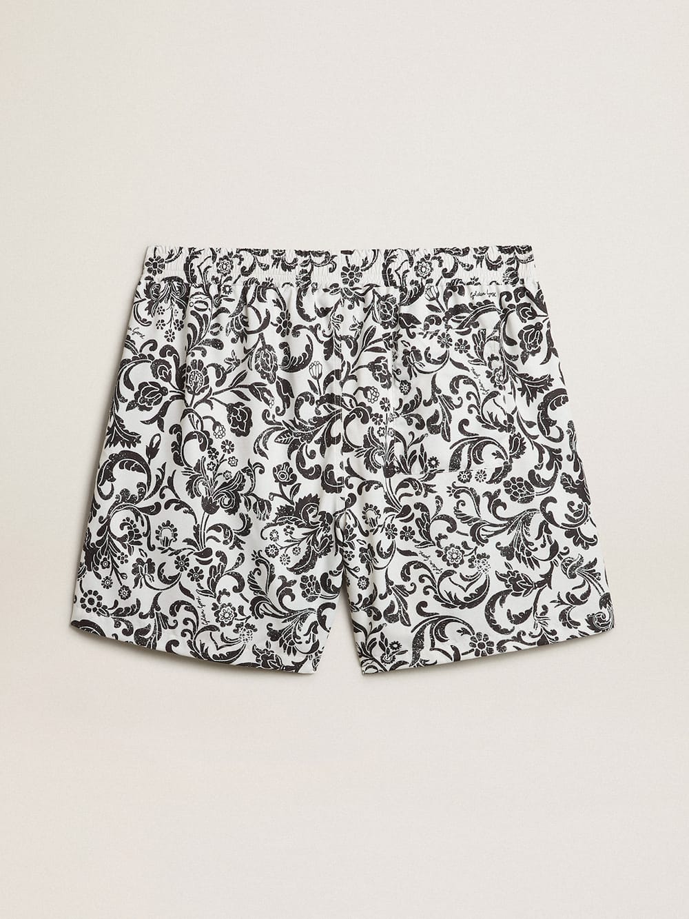 Golden Goose - Swim shorts with all-over black and white print in 