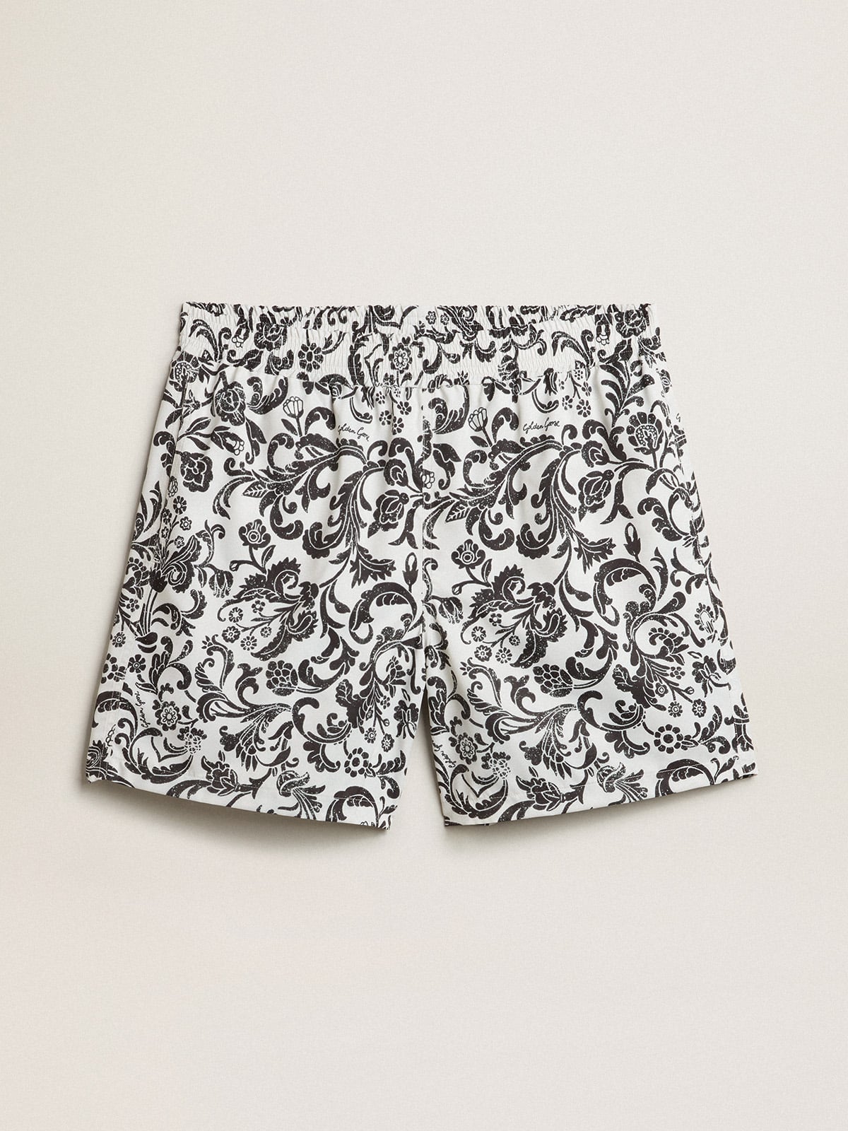 Golden Goose - Boxer de bain avec imprimé blanc et noir all-over in 