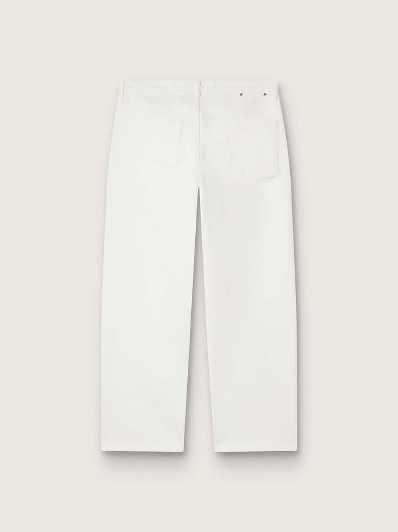Golden Goose - Pantaloni bianchi da uomo in denim in 
