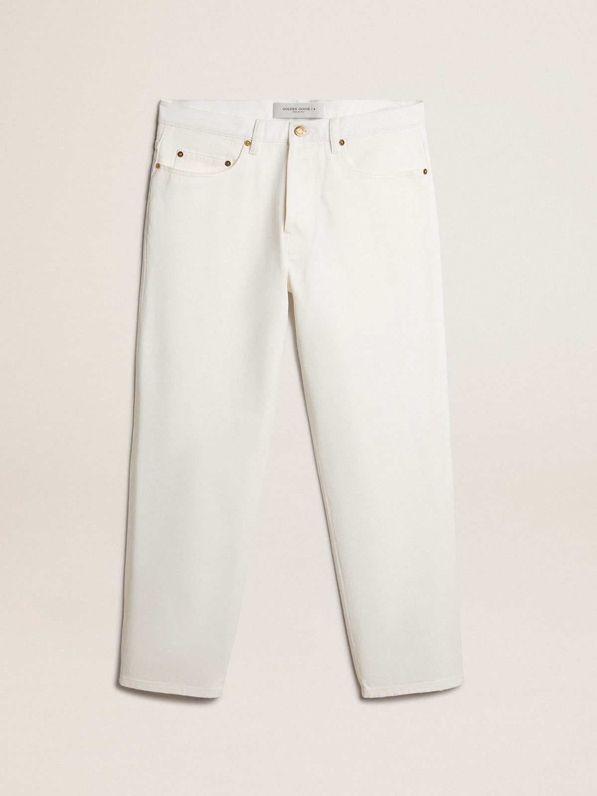 Golden Goose - Men's white denim pants in 