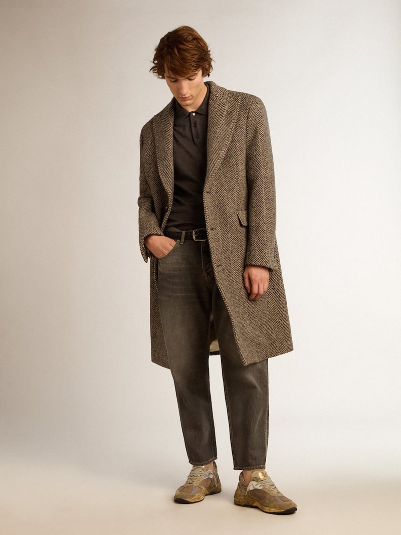Golden Goose - Jeans neri da uomo dall'effetto stonewashed in 