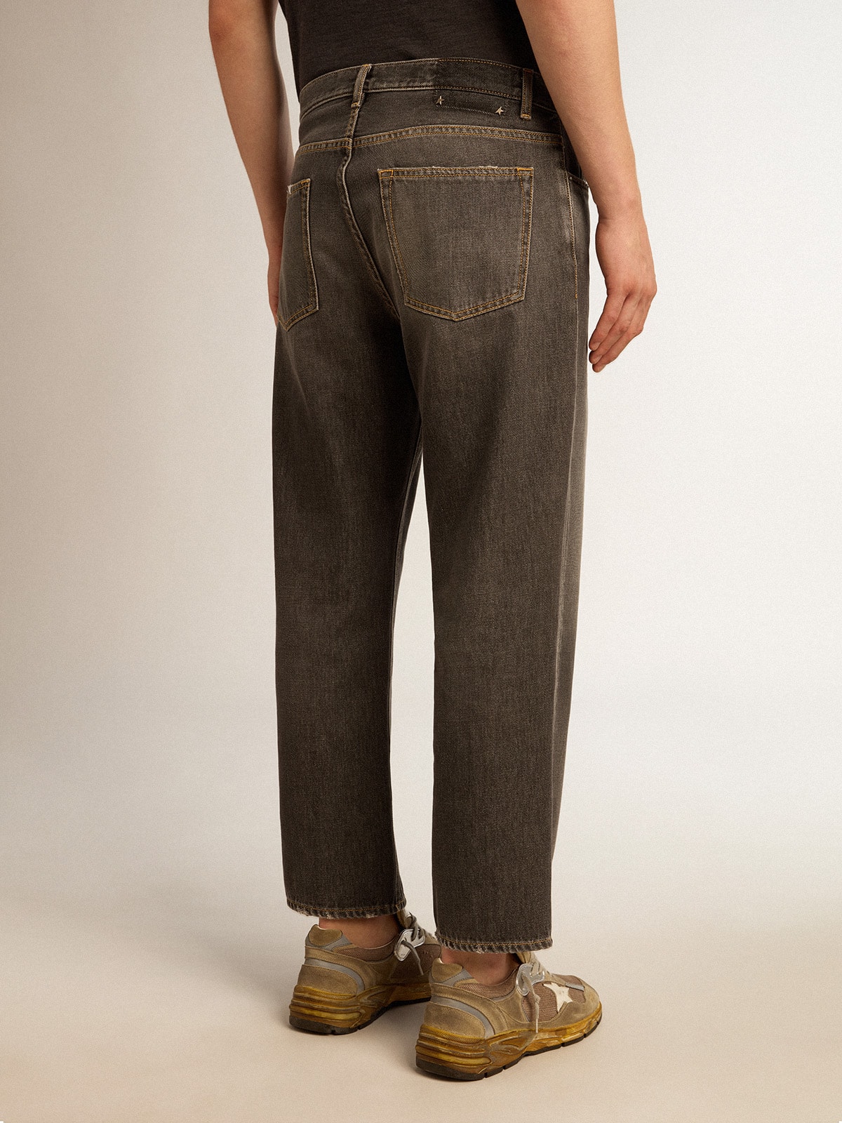 Golden Goose - Schwarze Herrenjeans in Stonewash-Optik in 