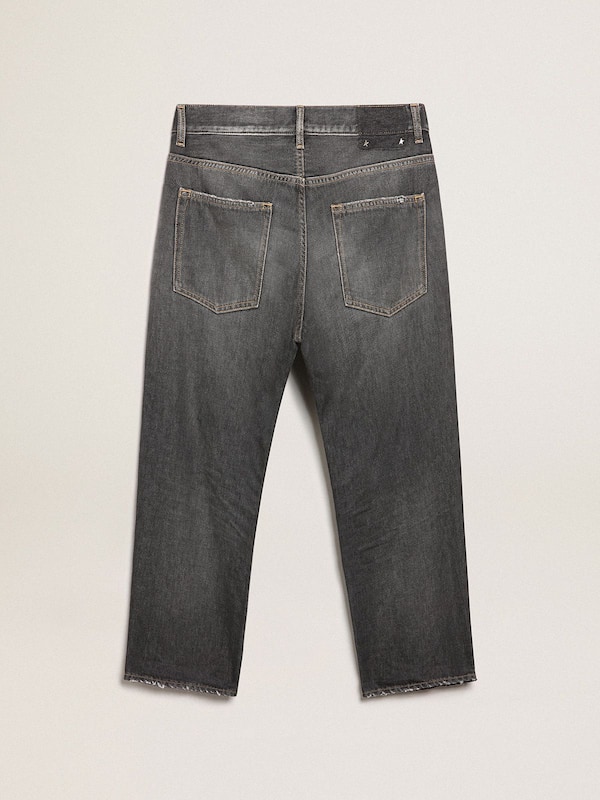 Golden Goose - Men&rsquo;s stonewashed-effect black jeans in 