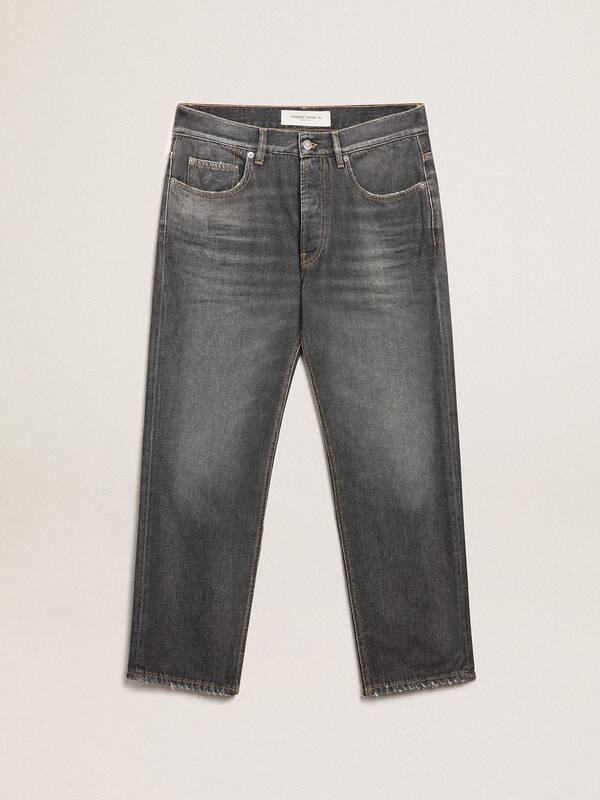 Golden Goose - Men&rsquo;s stonewashed-effect black jeans in 