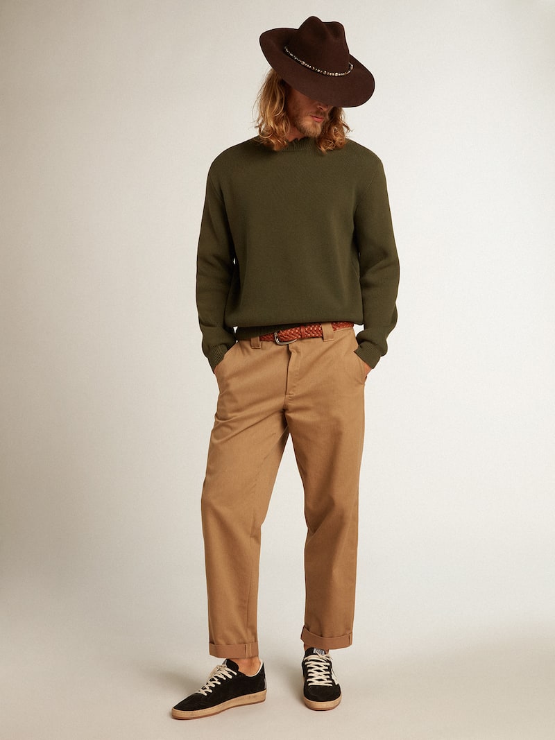 Golden Goose - Pantalon chino Golden Collection kaki beige in 