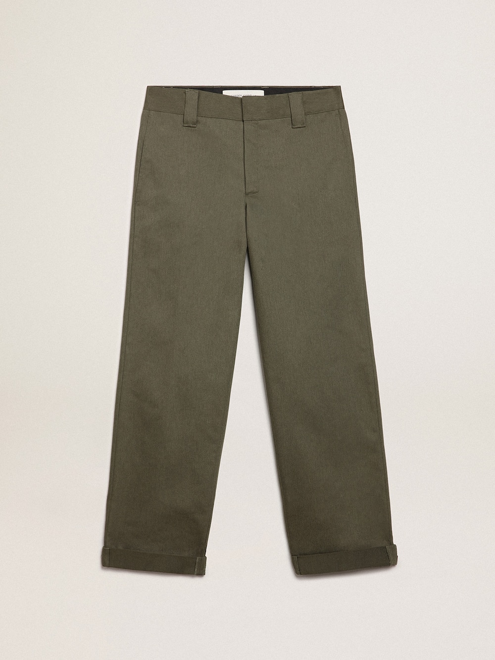 Golden Goose - Pantalone chino Golden Collection color verde militare in 