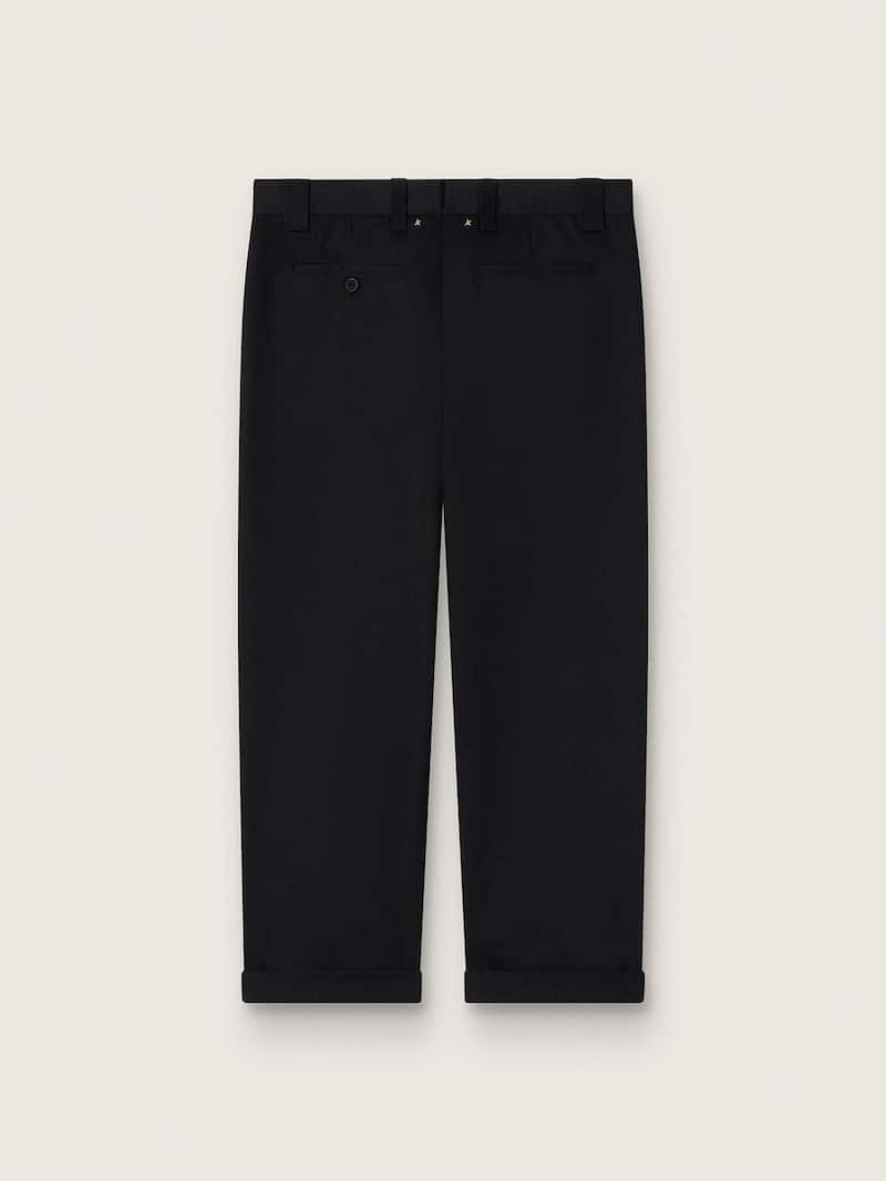 Golden Goose - Men's black cotton chinos in 