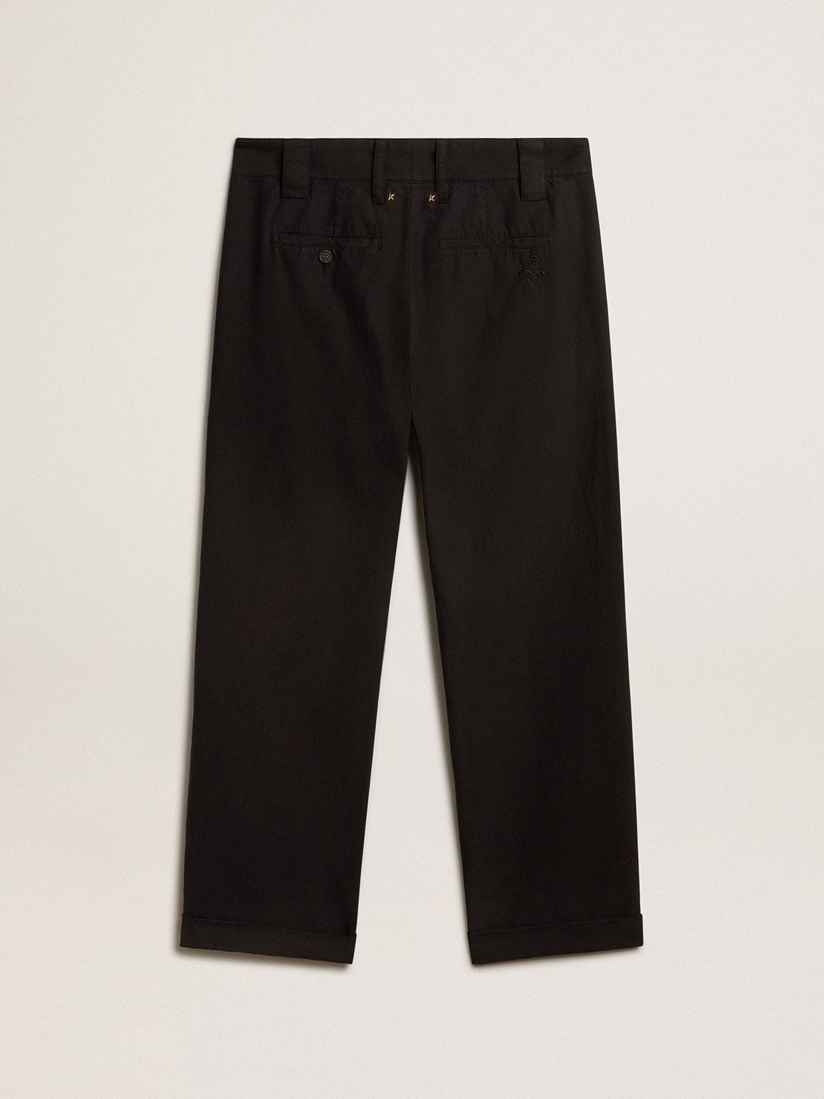 Golden Goose - Pantalón chino de hombre en algodón color negro in 