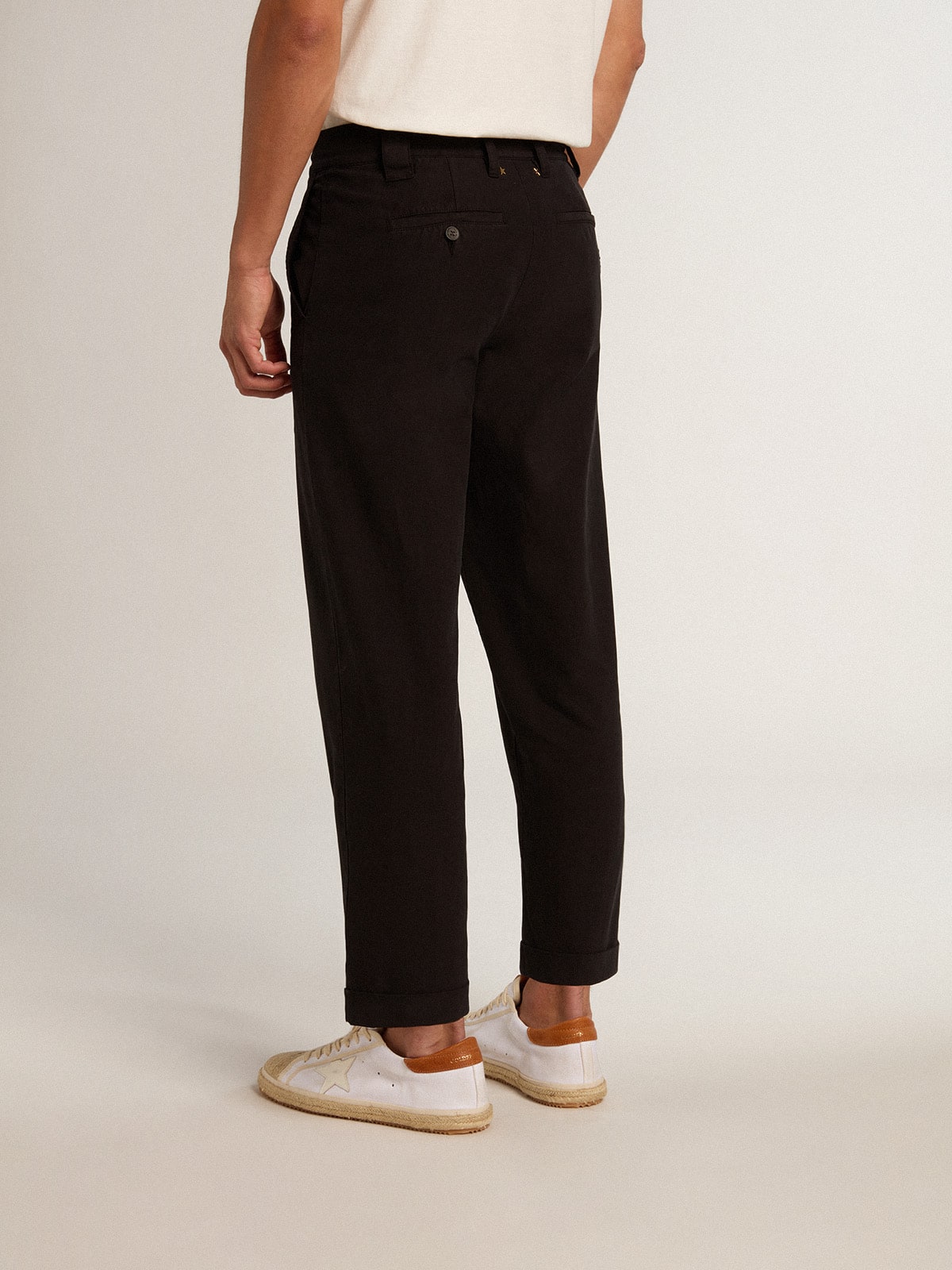 Golden Goose - Black cotton gabardine chinos   in 