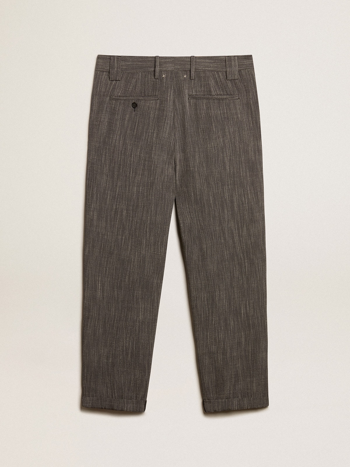 Golden Goose - Men's chinos in gray melange wool blend in 