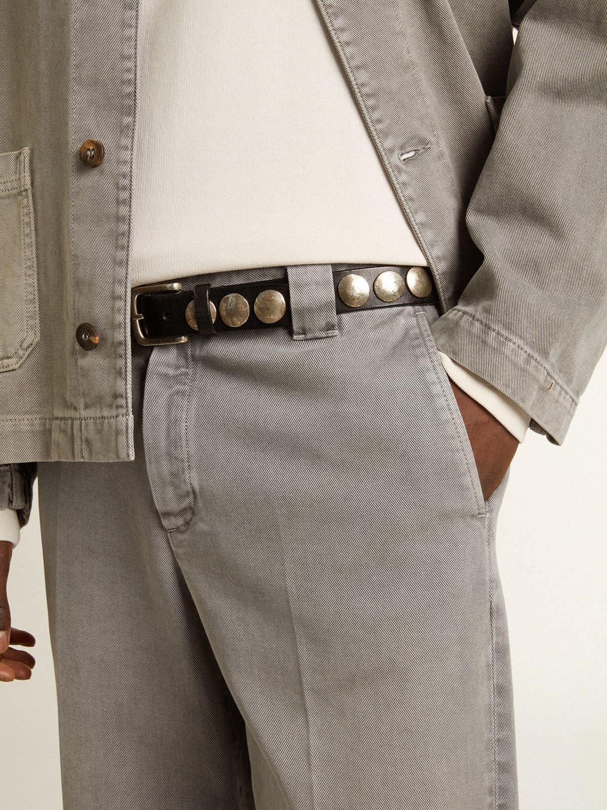 Golden Goose - Graue Chinohose aus Baumwolle in 