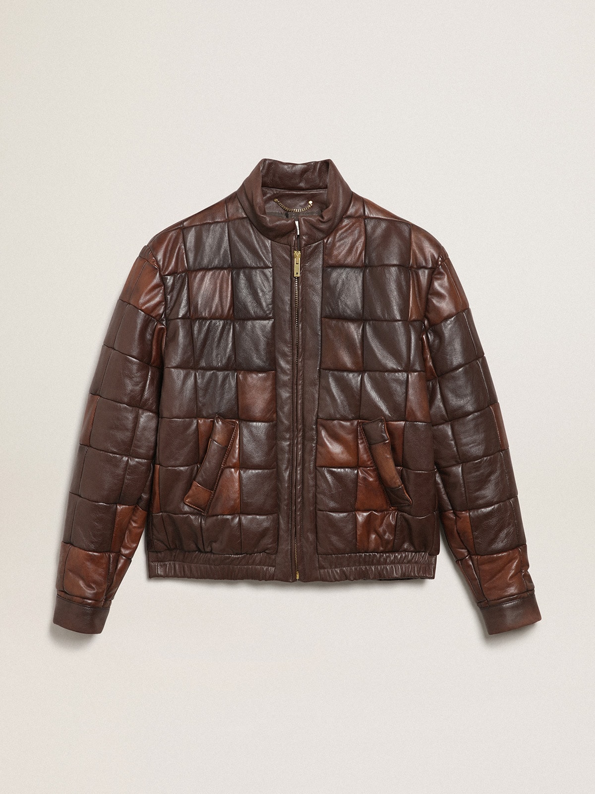 Golden Goose - Jaqueta bomber masculina de couro in 