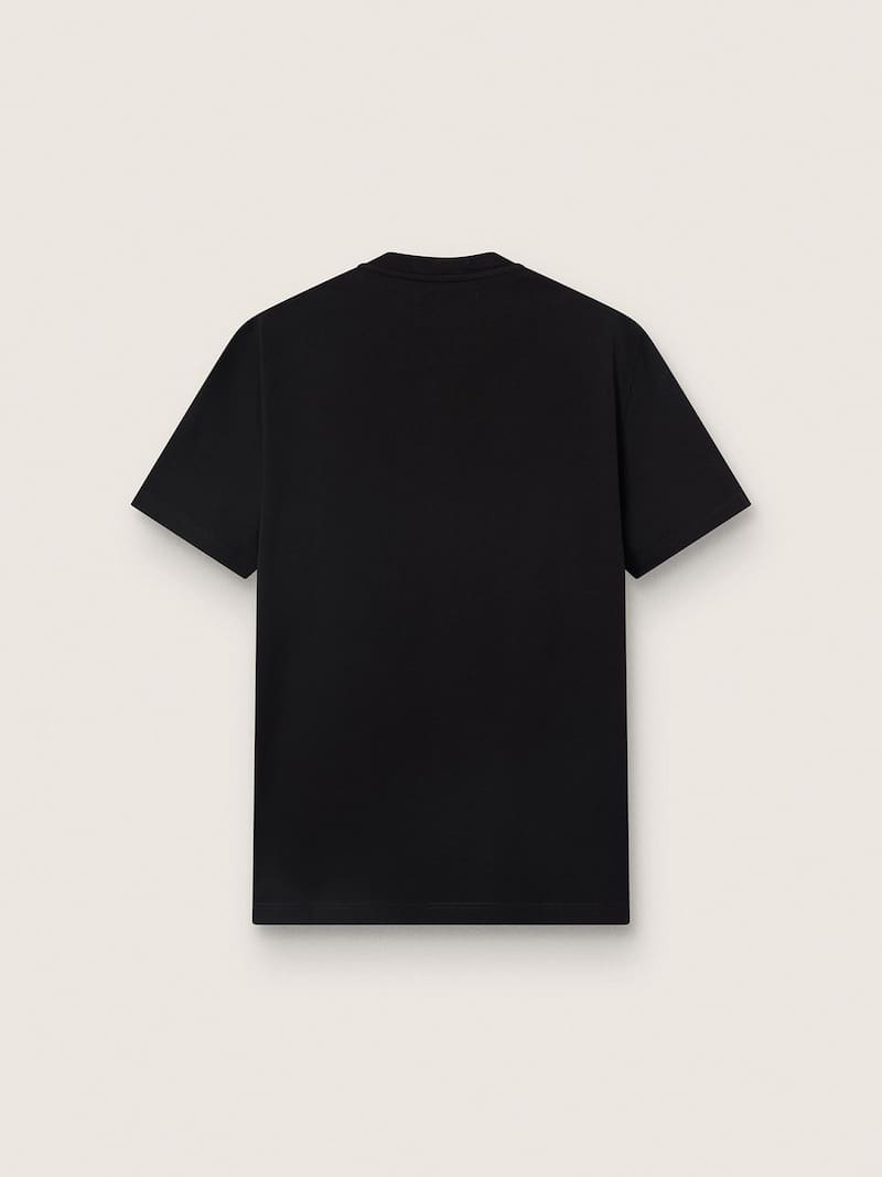 Golden Goose - T-shirt noir collection Star avec &eacute;toile ton sur ton sur le devant in 