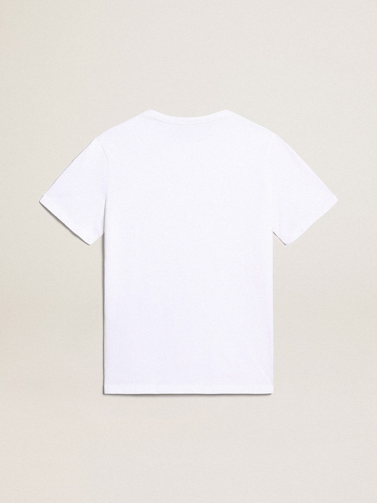 Golden Goose - White T-shirt with contrasting black logo on the front in 