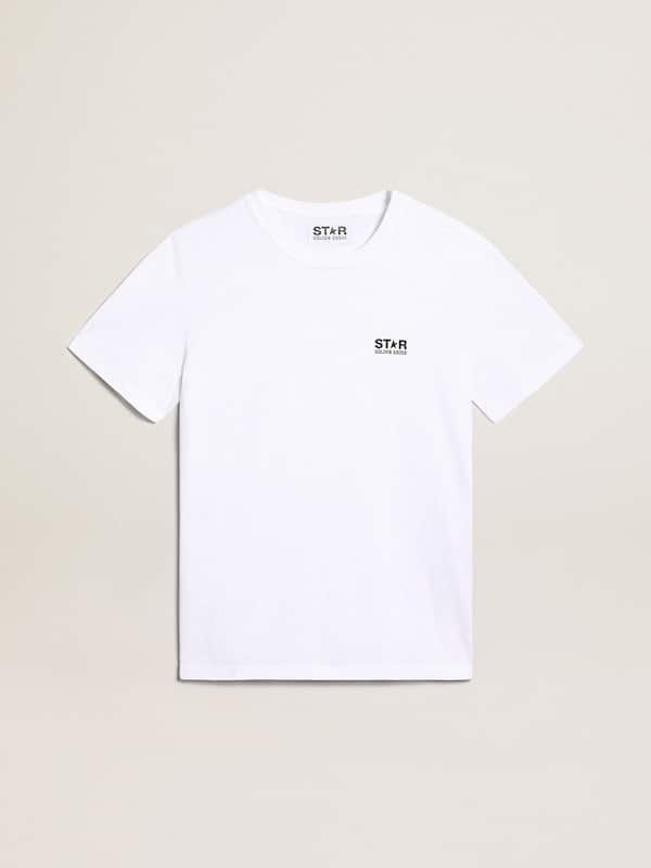 Golden Goose - White T-shirt with contrasting black logo on the front in 