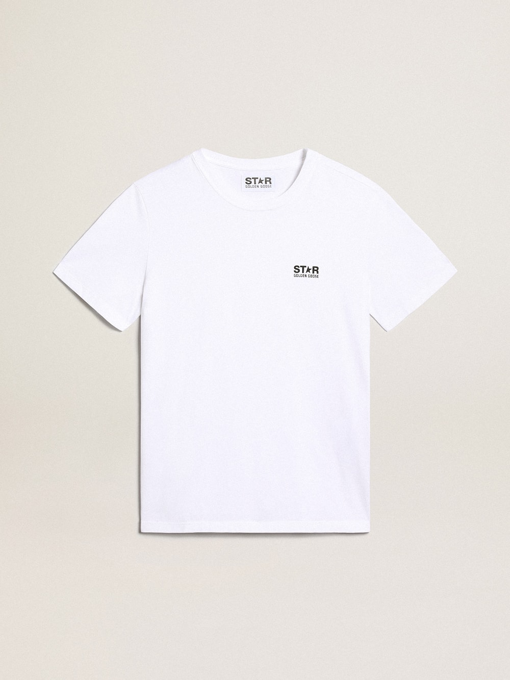 Golden Goose - コレクション Tシャツ（ホワイト） フロント：コントラストロゴ（ブラック） in 
