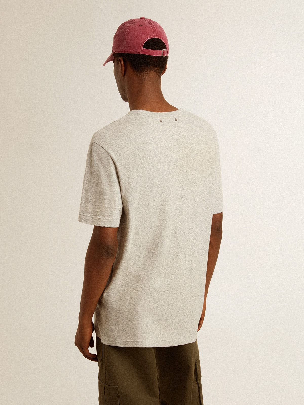 Tシャツ・カットソー GOLDEN GOOSE Printed T-shirt Beige Golden Goose Men's Venice Print T-Shirt in Heritage White