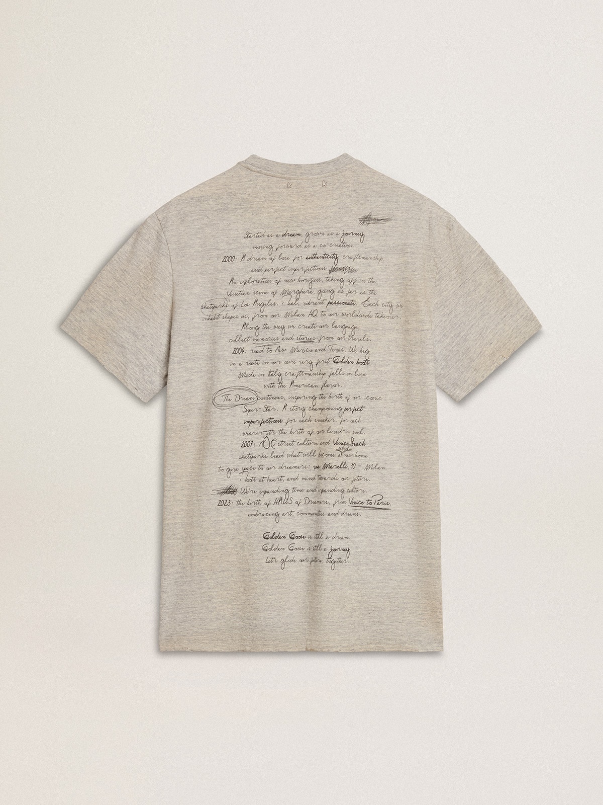 Tシャツ・カットソー GOLDEN Men Polo Shirts GMP01220 P001875 60267 GREY Tシャツ メンズ(グレー) レタリング(ブラック)