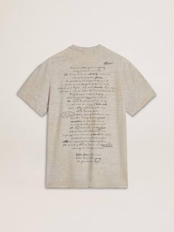 Golden Goose - Men's gray T-shirt with black lettering in 
