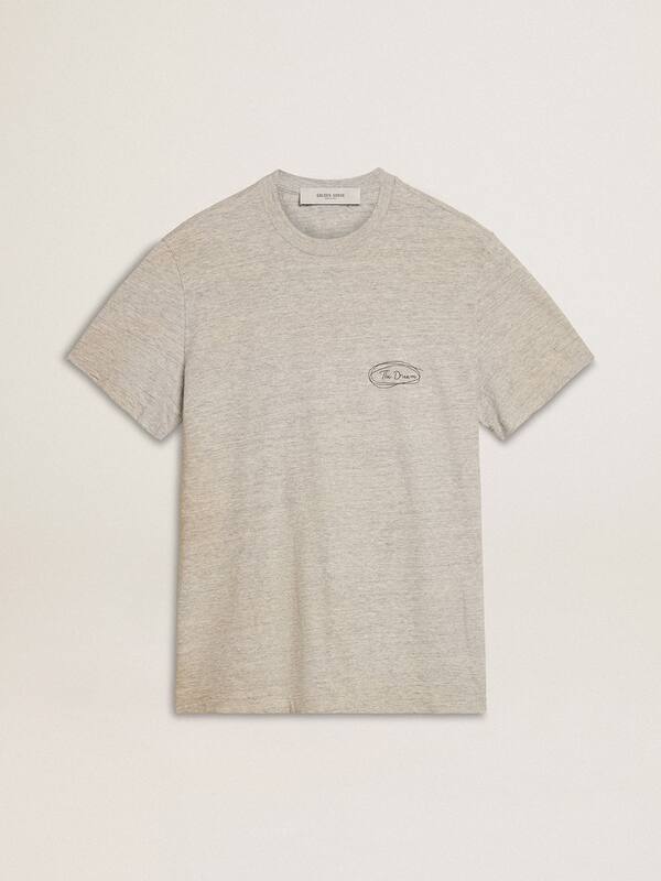 Golden Goose - Men's gray T-shirt with black lettering in 