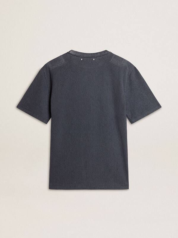 Golden Goose - Men's blue T-shirt with white print  in 