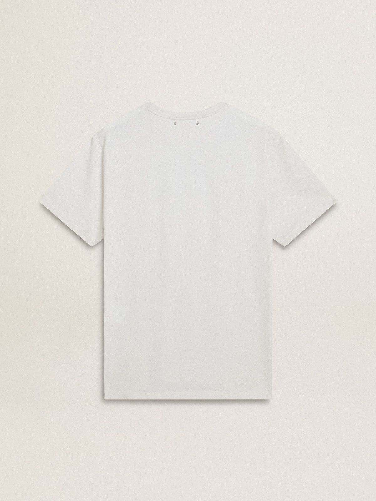 Golden Goose - Camiseta de hombre de algodón blanco con estampado verde  in 